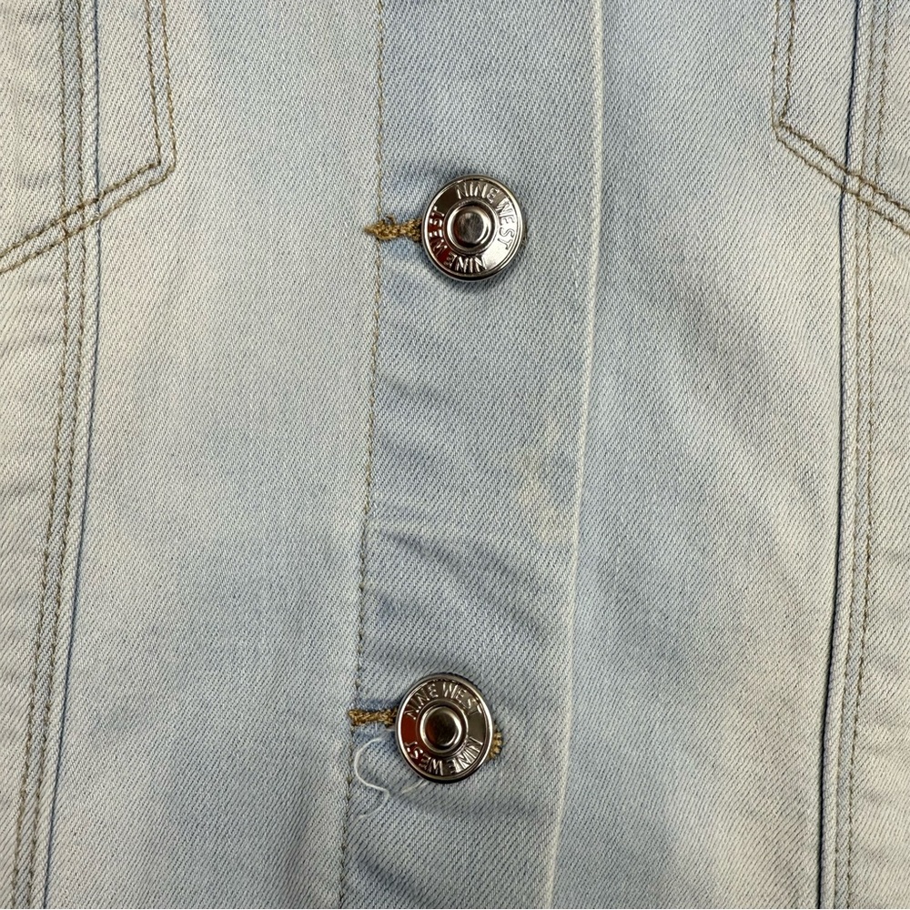 Nine West light wash denim jean jacket XL - Picture 5 of 8